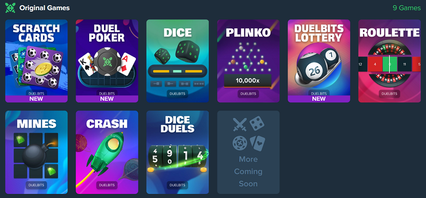 Provably Fair Games at Duelbits