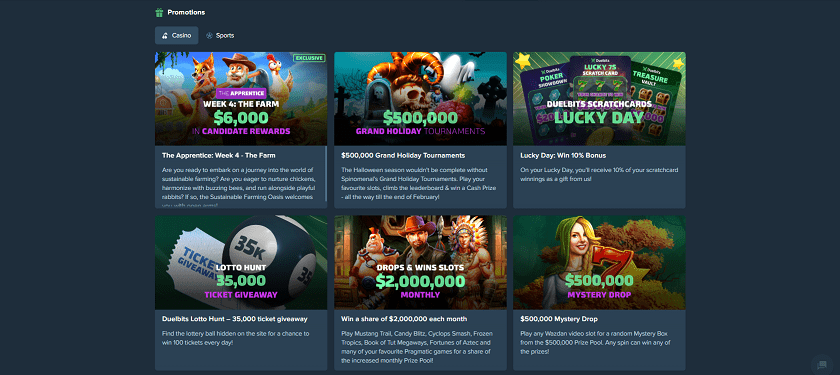 Duelbits Bonus Offers and Free Spins