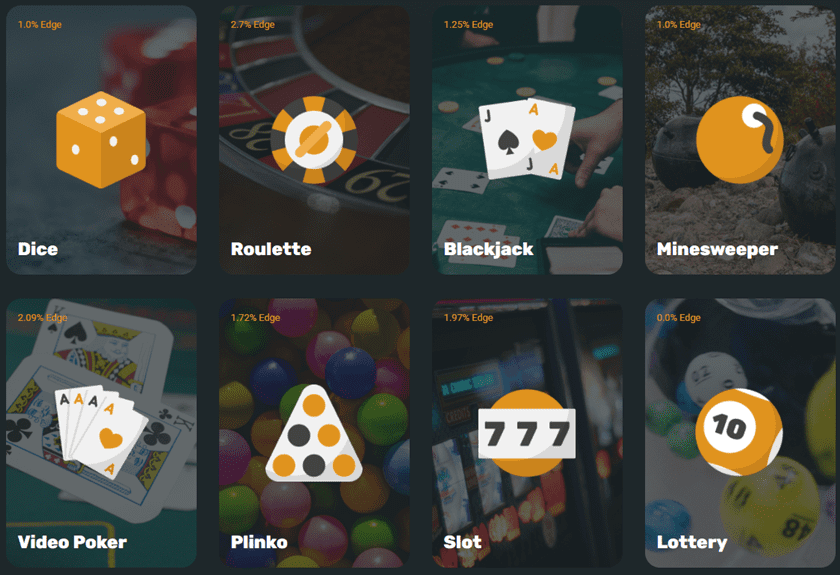 Crypto.games's Provably Fair games