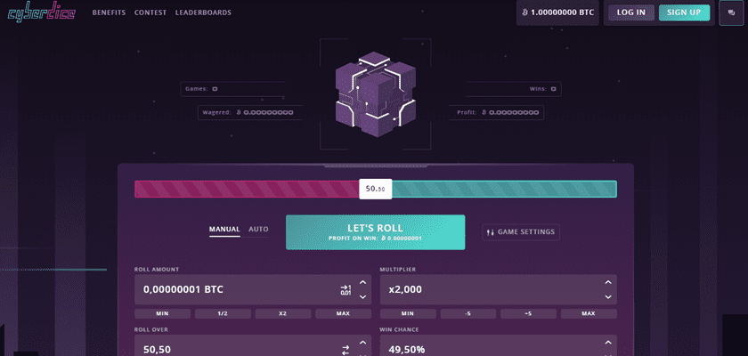 Cyberdice site