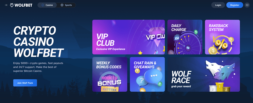 Wolfbet Bitcoin casino site