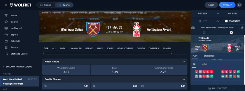 Wolfbet sports betting