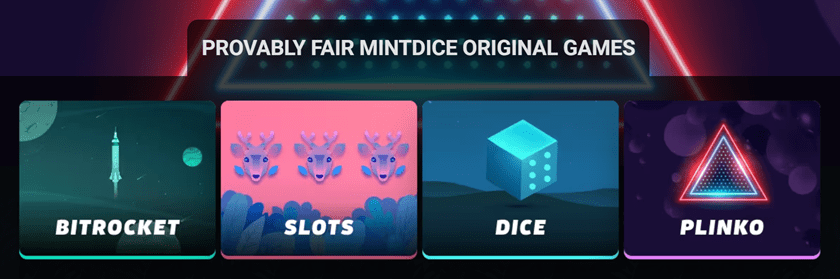 Provably Fair Games at Mintdice