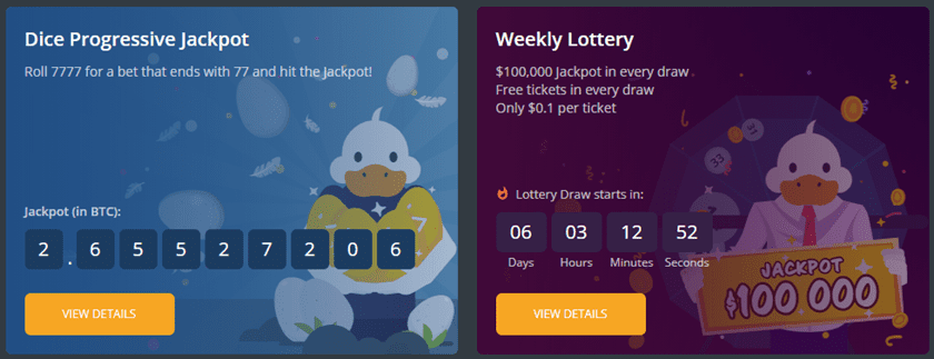 Duckdice bonus offers