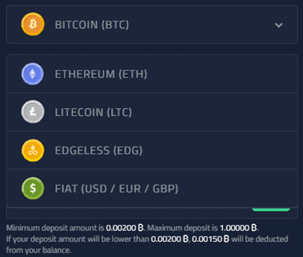 Edgeless.io payment options