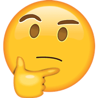 Not Licensed thinking emoji