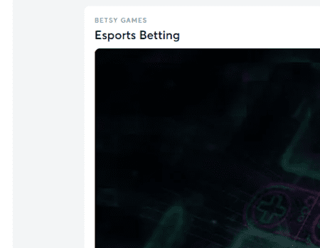 Bitcasino has added Esports Betting from Betsy Games