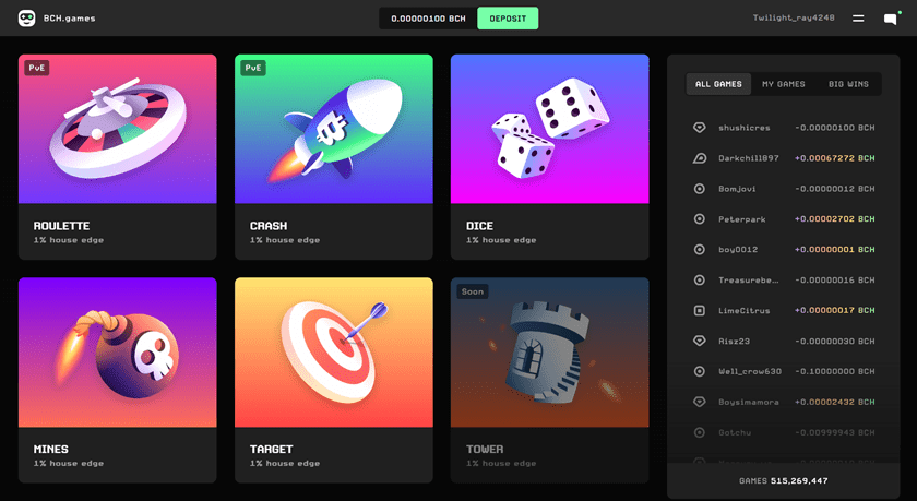 BCH.games Crypto Casino