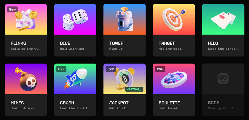 Provably Fair games at BCH.games