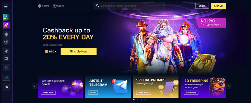 Justbit Crypto Casino