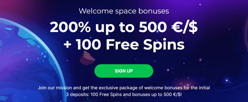 Kosmonaut Casino Welcome Bonus