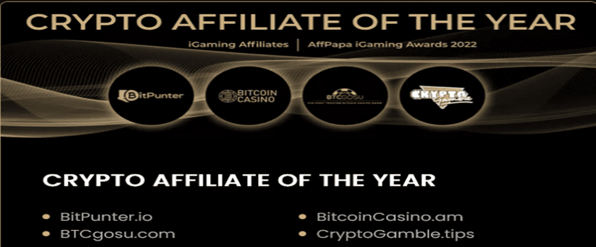 Bitpunter.io Nominated "Crypto Affiliate of the Year" by AffPapa