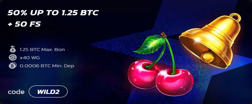 Wildcoins Second Deposit Bonus Promotion Offers 50% Bonus