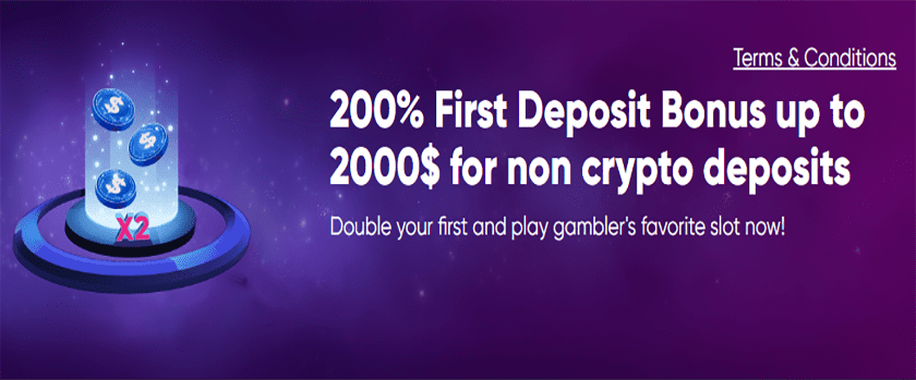 BitDice 200% First Deposit Bonus up to $2,000