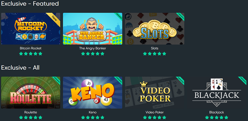 Bitcoin.com Games Exclusives Provably Fair Games