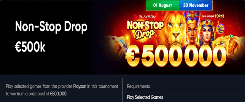 Bitcoin.com Games Non-Stop Drop with a €500,000 Prize Pool