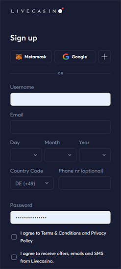Can I Register Anonymously to LiveCasino.io