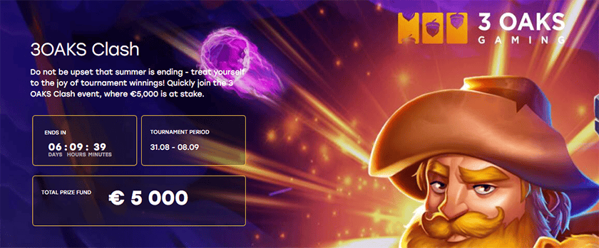 Fairspin 3 Oaks Clash Tournament Rewards up to €1,000