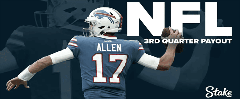 Stake NFL 3rd Quarter Payout Promotion