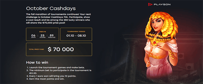 Fairspin October Cash Days €70,000 Promotion