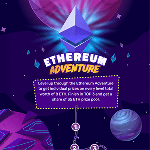 Winz.io Ethereum Adventure Rewards up to 20 ETH