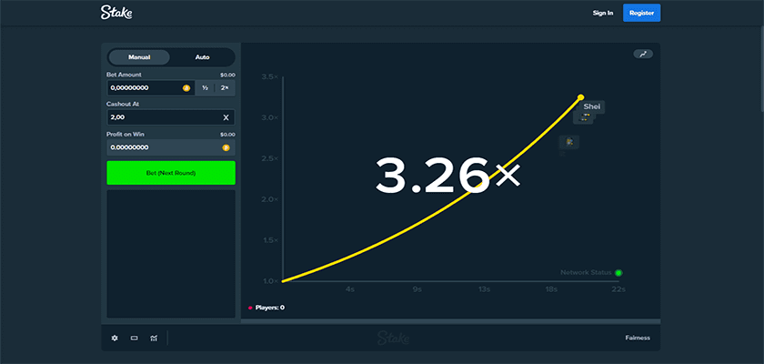 Stake crash game