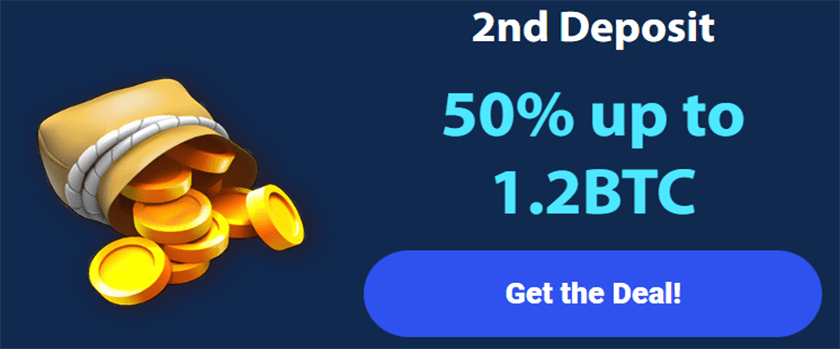 Blizz Casino 50% Second Deposit Bonus