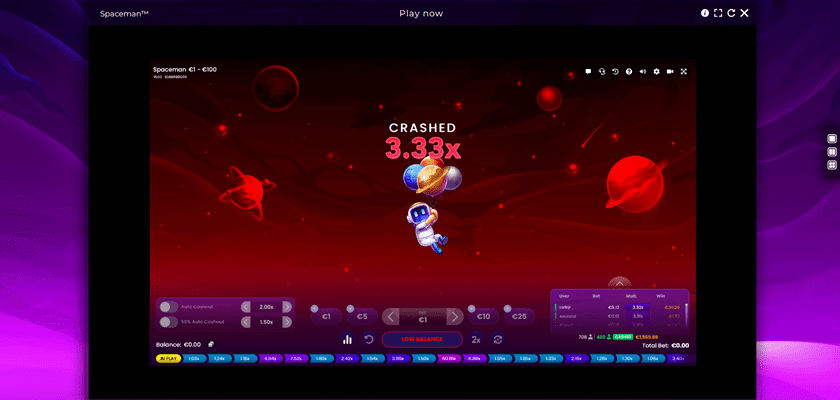 Crashino Spaceman Crash Game