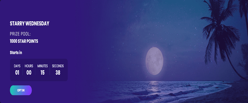 Bitdreams Starry Wednesday with 1000 Star Points Prize Pool
