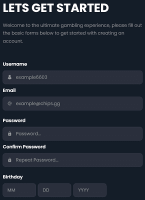 Can I Register Anonymously to Chips.gg