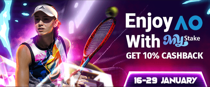 MyStake Australian Open 2023 10% Cashback Promotion