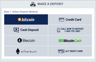 BetUS Deposit and Withdrawal Options