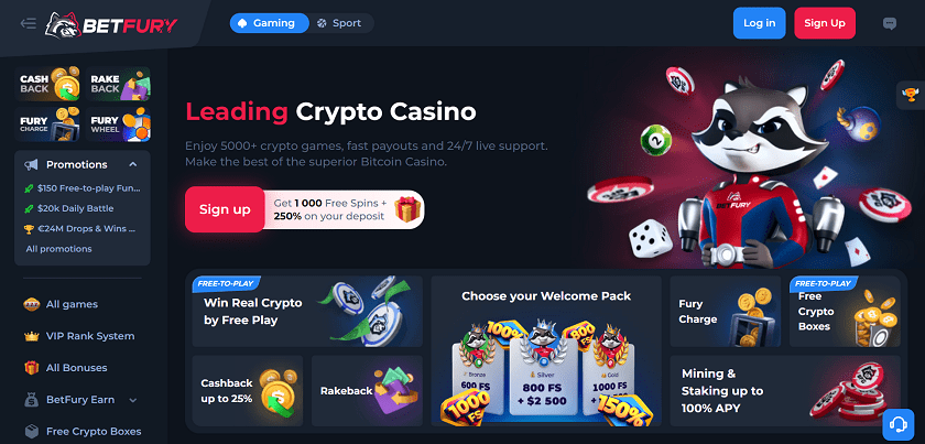 BetFury Bitcoin casinos in South Africa