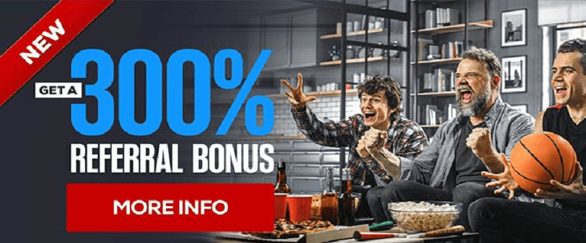 BetUS 300% Referral Bonus