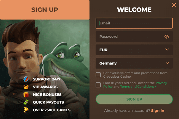 Can I Register Anonymously to CrocoSlots