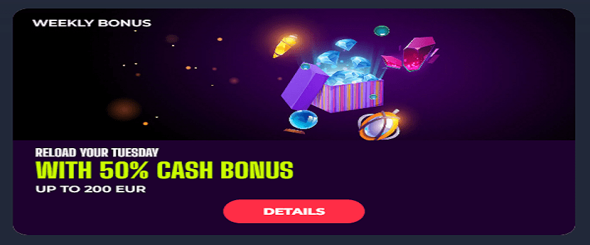Yoju Casino 50% Tuesday Reload Bonus Promotion
