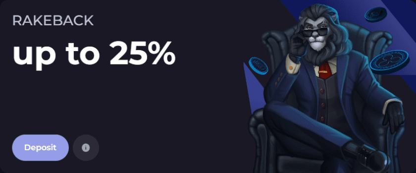 CryptoLeo 25% Rakeback Bonus