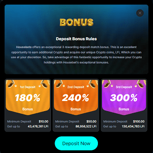 Housebets 720% Welcome Package