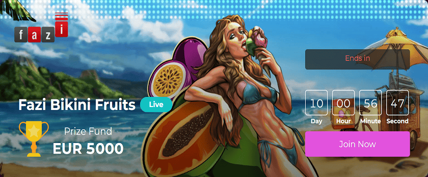 Crashino Bikini Fruits Tournament with a €5,000 Prize Pool