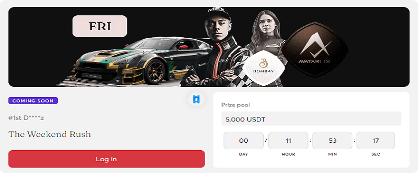 Bitcasino The Weekend Rush Tournament 5,000 USDT Prize Pool