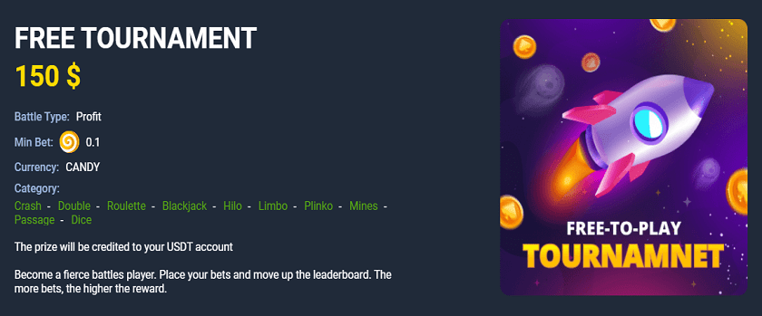 Coins.Game Free Tournament $150 Prize Pool