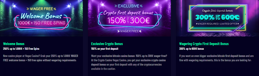 Vegaz Casino Bonus Offers and Rakeback