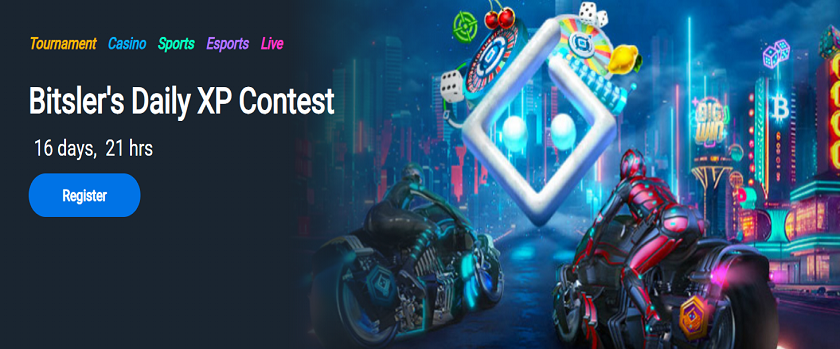 Bitsler Daily XP Contest with a $1,000 Prize Pool