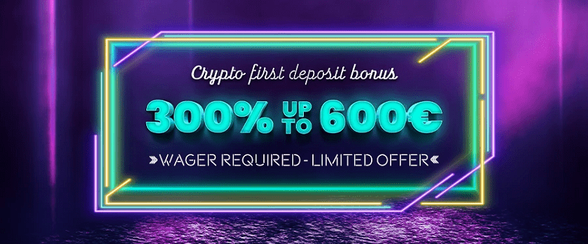 Vegaz Casino 300% Crypto Welcome Bonus