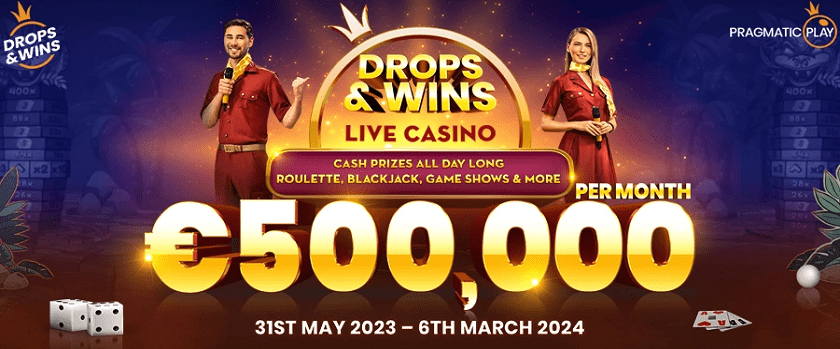 Vegaz Casino Drops and Wins Live Casino €500,000 Prize
