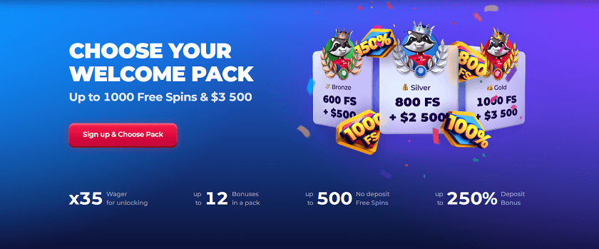 BetFury 250% Welcome Pack $3,500 & 1,000 Free Spins