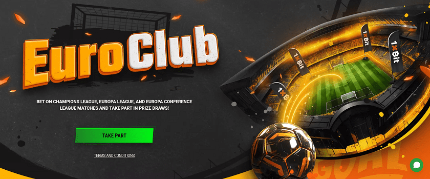 1xBit Euro Club Promotion 1,000 mBTC Prize Draw