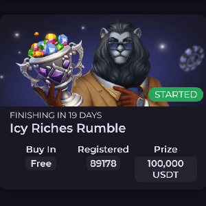 CryptoLeo Icy Riches Rumble 100,000 USDT Prize Pool