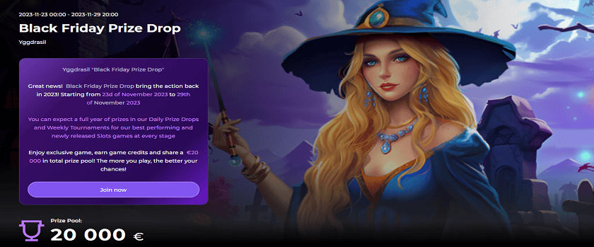 0x.bet Yggdrasil's Black Friday Prize Drop €20,000