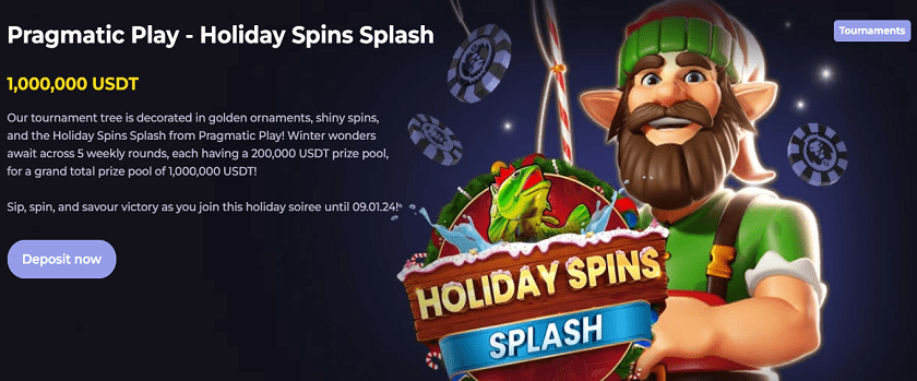 CryptoLeo Holiday Spins Splash 1,000,000 USDT Prize Pool
